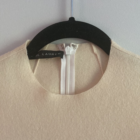 CUSTOM Ralph Lauren Wool Felt Dress Sz S - Picture 2 of 12